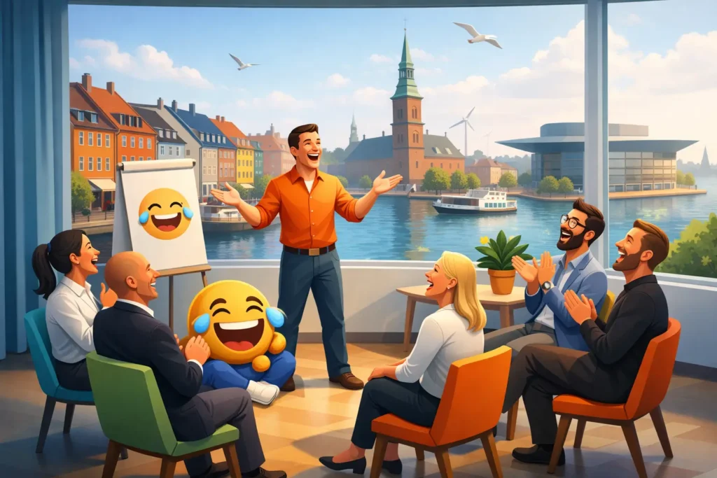 Latterworkshop København firma - få ærlig indsigt i, hvornår det virker, hvem det passer til, og hvordan det løfter energien.